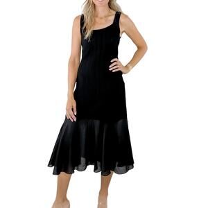NEW CURRENT AIR georgia midi dress in black